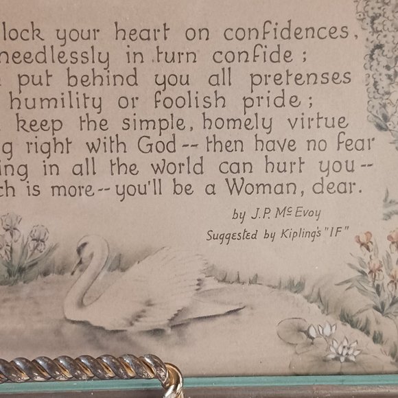 Vintage - If for Girls - Inspirational Wall Picture - Picture 4 of 9